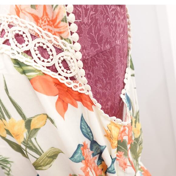 NWOT A.Calin Elegant Tropical Maxi Vacation Luau Beach dress Large - Picture 5 of 11